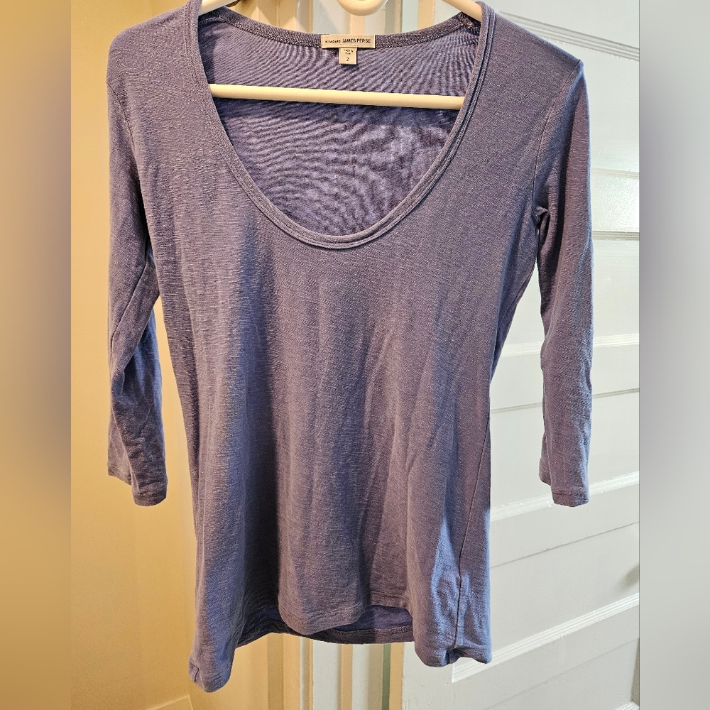 James Perse Blue Short Sleeve Tee